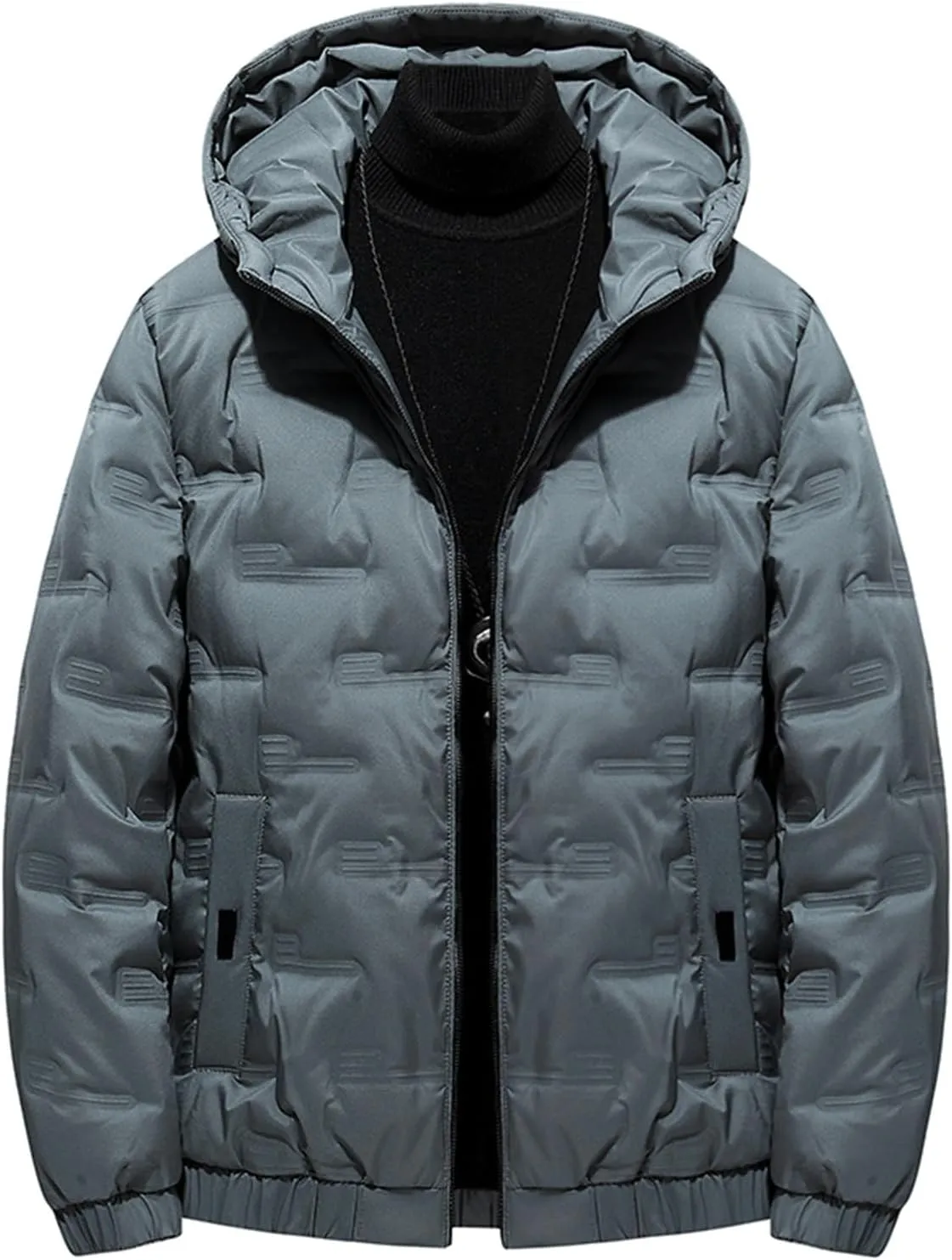 Winter Puffer Jackets Women Warm Padded Coats Lightweight Down Jacket Oversized Overcoat with Pocket Zipper Parka