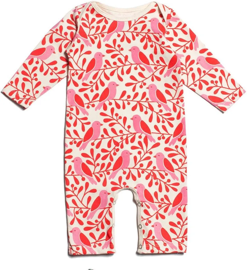 Winter Water Factory Long Sleeve Organic Cotton Romper Coverall, Boys, Girls, Unisex Baby