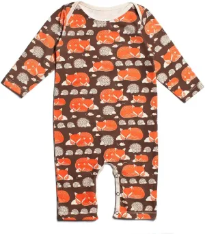 Winter Water Factory Long Sleeve Organic Cotton Romper Coverall, Boys, Girls, Unisex Baby