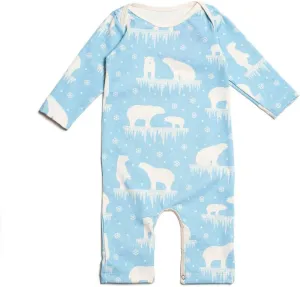 Winter Water Factory Long Sleeve Organic Cotton Romper Coverall, Boys, Girls, Unisex Baby