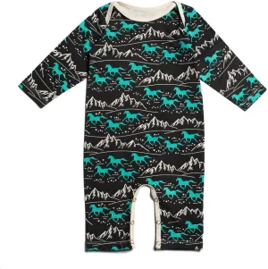 Winter Water Factory Long Sleeve Organic Cotton Romper Coverall, Boys, Girls, Unisex Baby