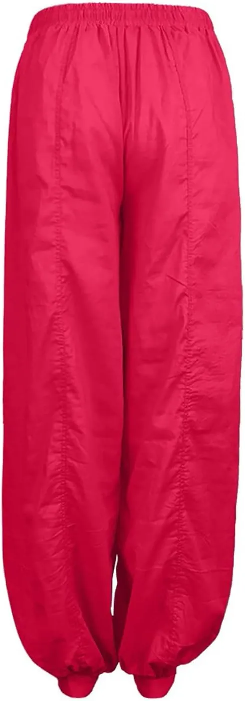 Women Cotton Linen Baggy Hippie Pants Boho Gypsy Aladdin Yoga Harem Lounge Pants Loose Leg Jogger Palazzo Sweatpants