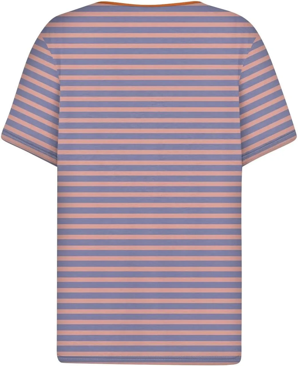 Women Striped Henley T Shirts Button V Neck Casual Summer Tops Comfy Fitted Tunics Short Sleeve Blouses 2025 New