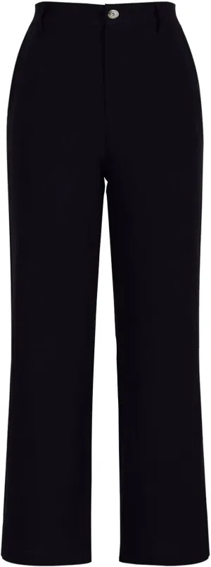 Women's Cotton Linen Pants High Waisted Sweatpants Wide Leg Straight Slacks Solid Color Casual Joggers Comfy Trousers