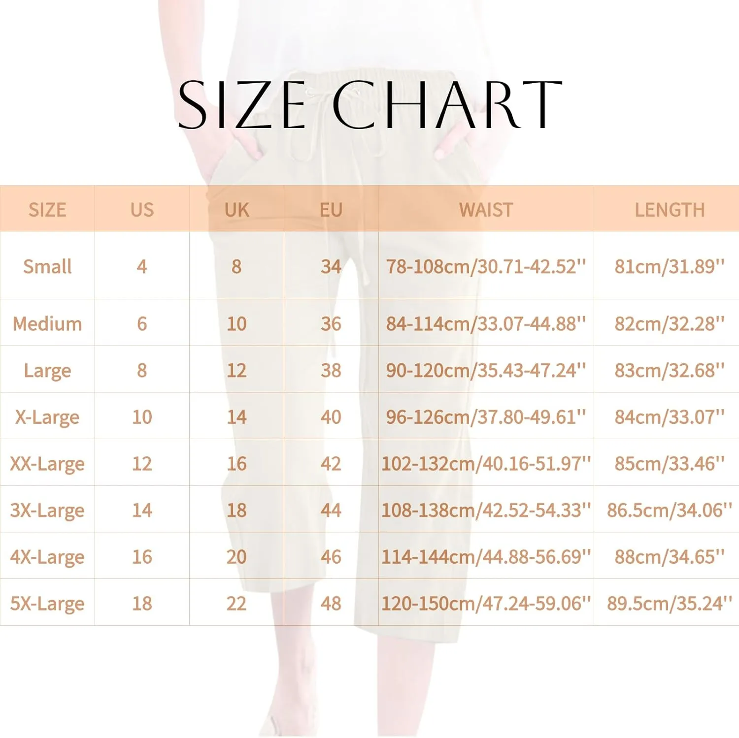 Womens Cropped Linen Pants Dressy Casual with Pockets Summer Capri Pants Straight Leg Drawstring Pants Loose Fit