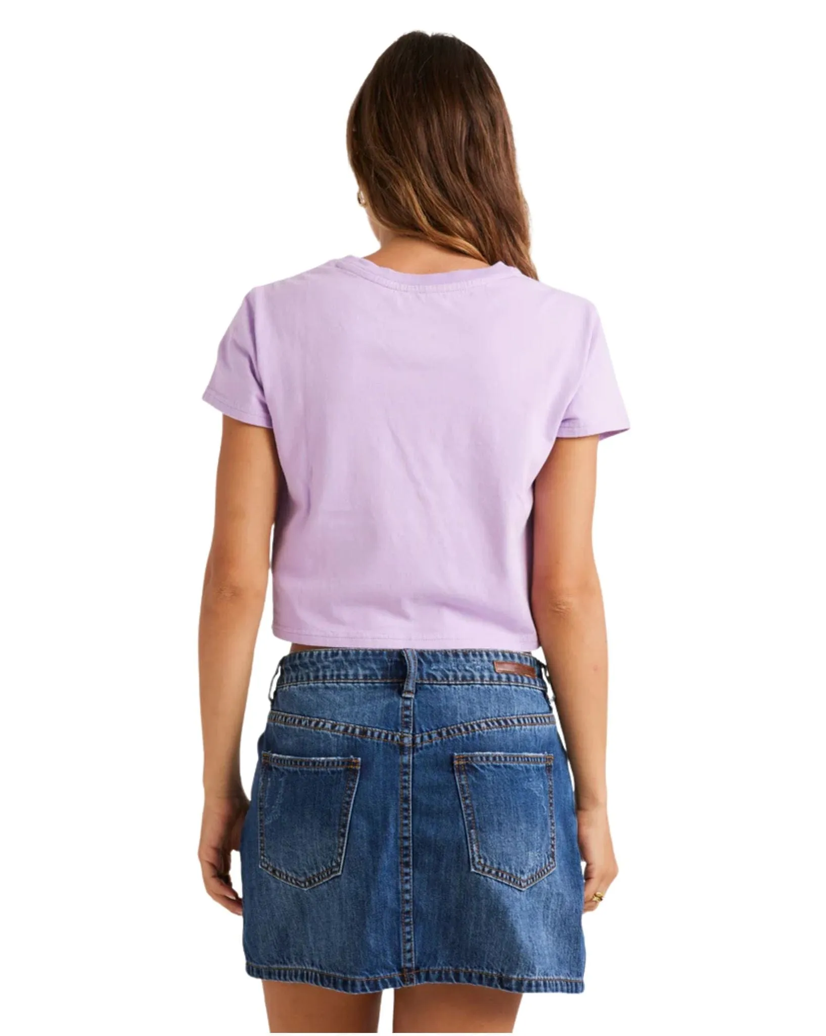 Womens Happy Mind Crop Tee