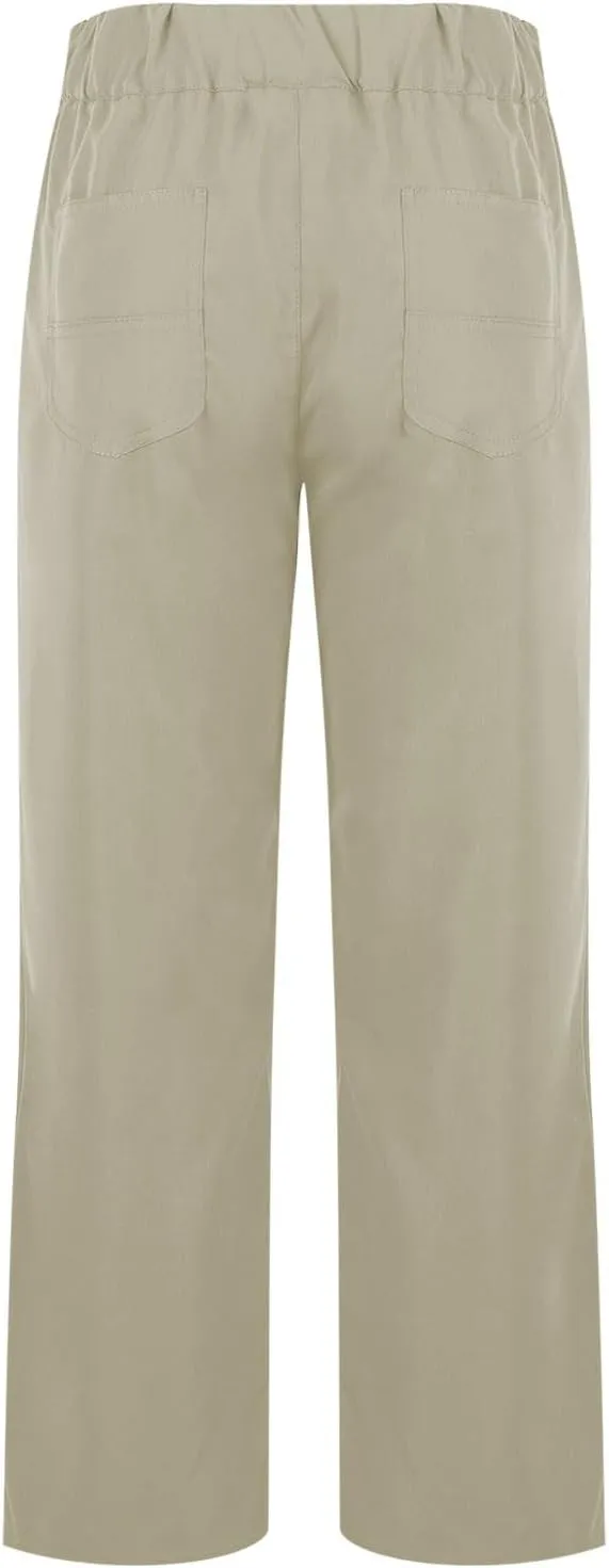 Women's High Waisted Pants Straight Leg Casual Trousers Slim Baggy Sweatpants Solid Color Slacks Trendy Work Pants