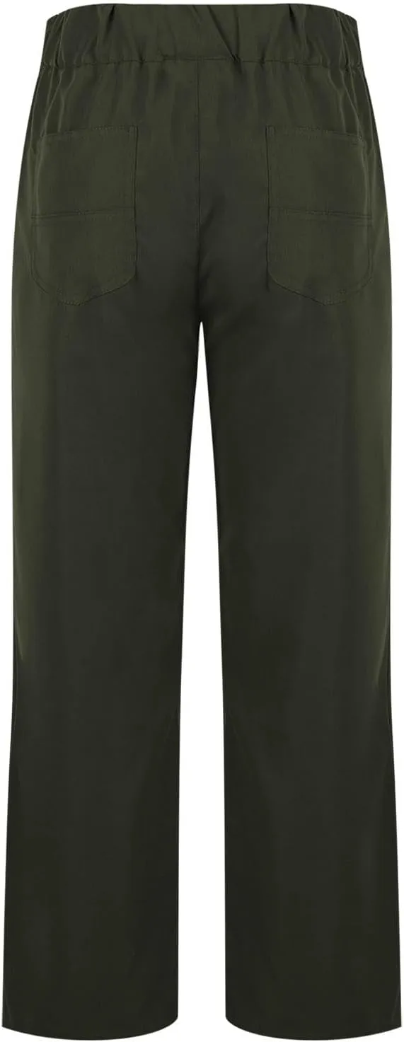 Women's High Waisted Pants Straight Leg Casual Trousers Slim Baggy Sweatpants Solid Color Slacks Trendy Work Pants