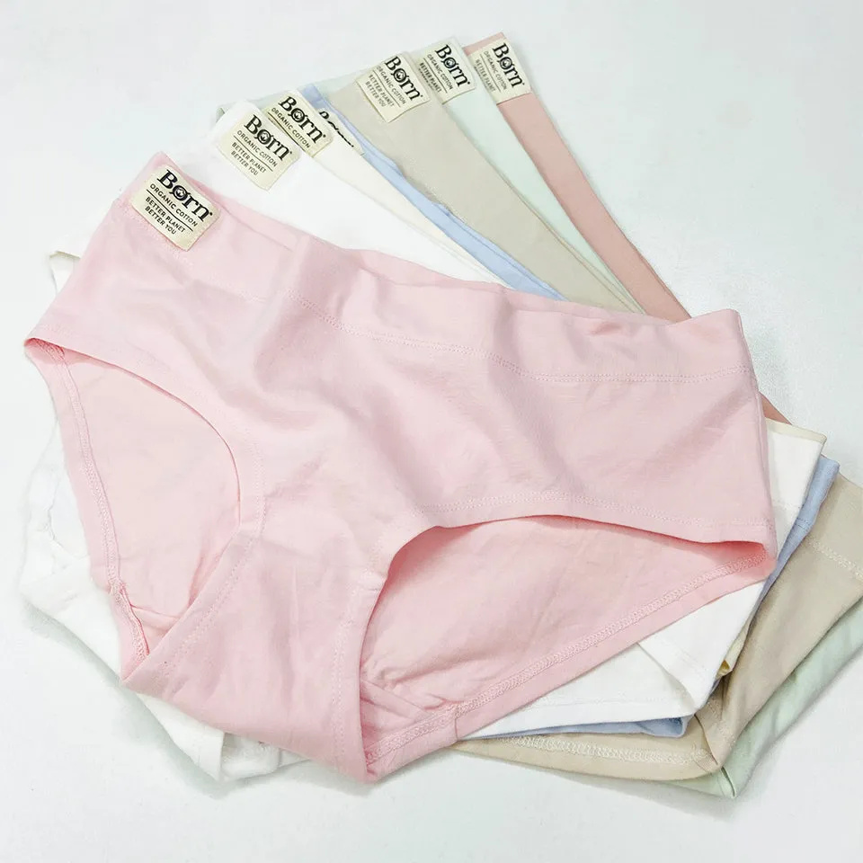 Womens Mid Rise Hipster Cotton Brief Panty