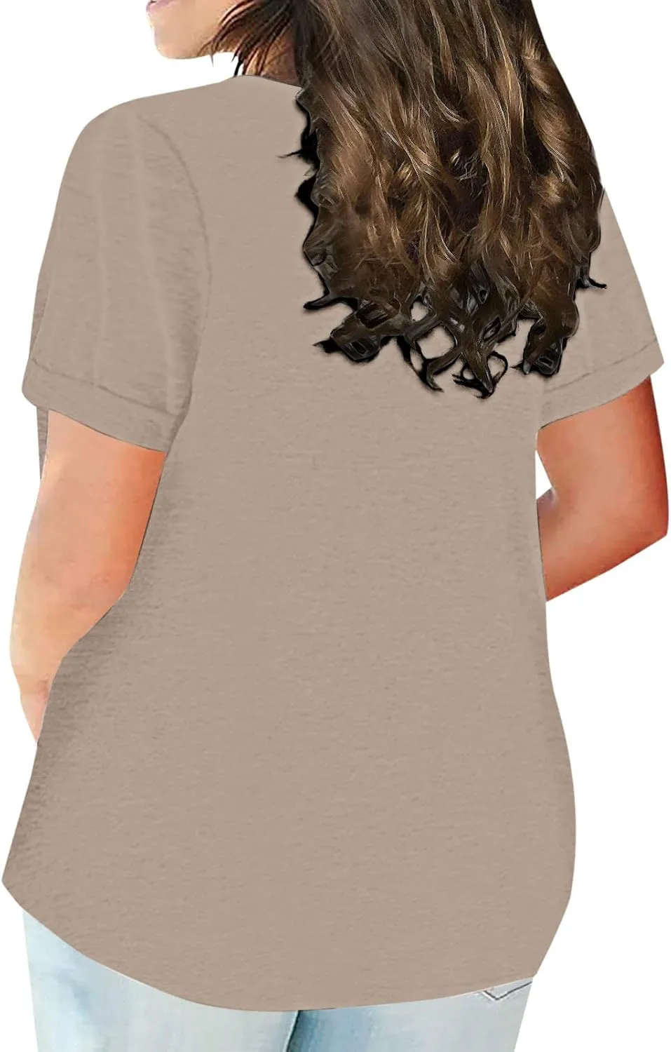 Womens Oversized Tshirts Solid Basic Casual Tops Loose Plus Size Summer Blouses Short Sleeve Cozy Crewneck Tunics