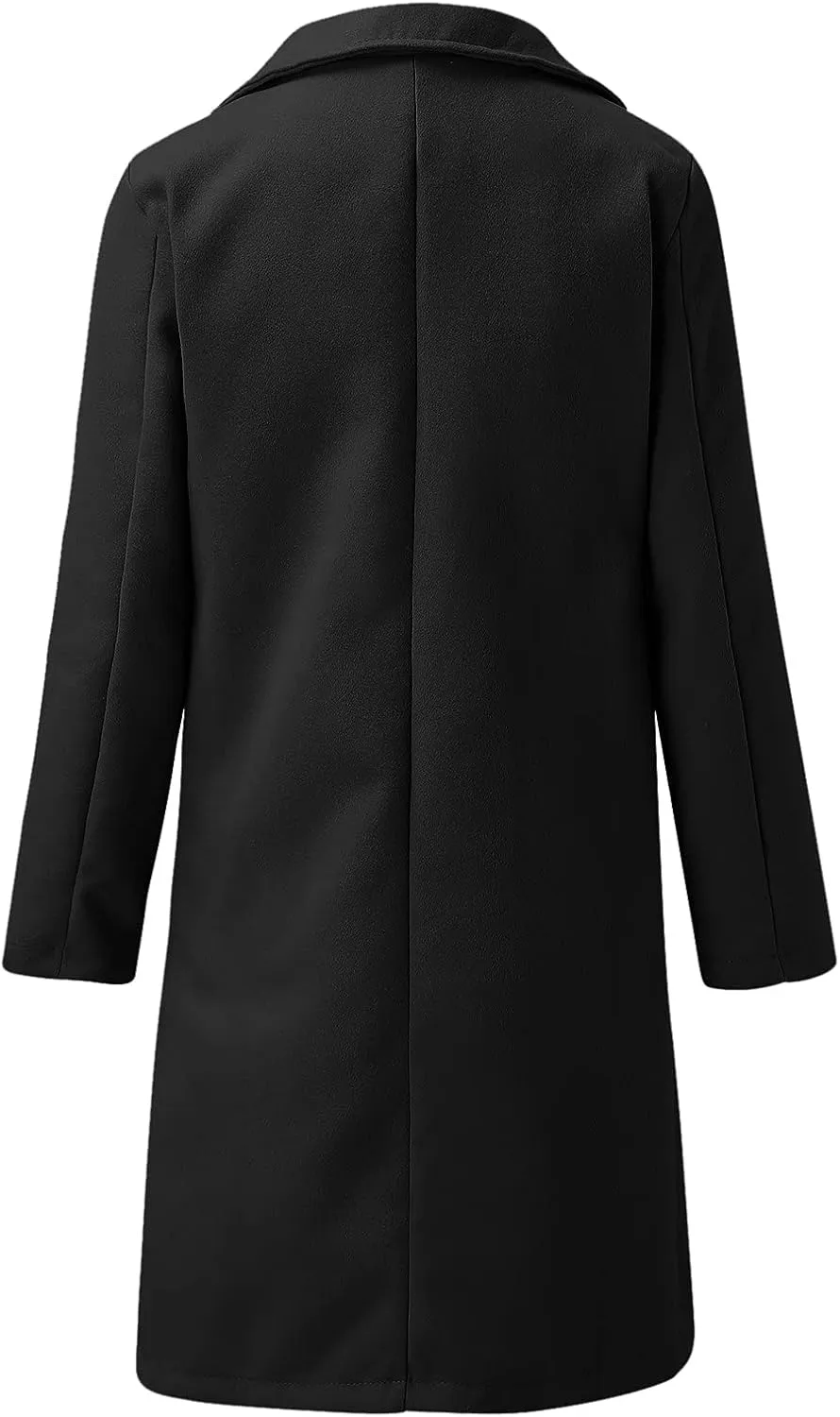 Womens Pea Coats Button Up Wool Coats Tweed Jacket Plus Size Y2K Cardigan Fall Winter Long Sleeve Coat Warm Outfits