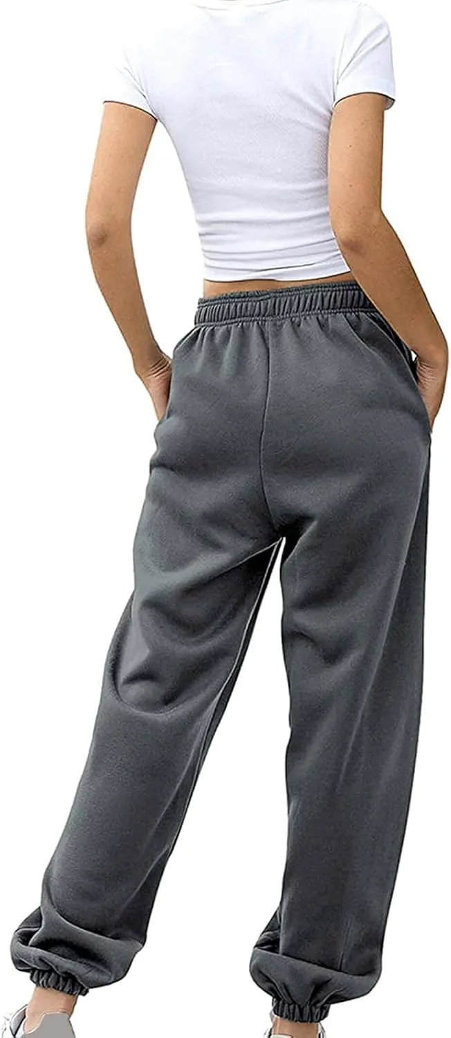 Womens Sweatpants 2024,High Waisted Baggy Sweatpants Joggers Sport Active Workout Jogger Pants with Pockets Trousers