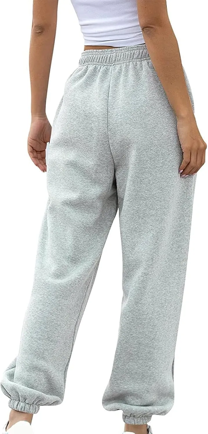 Womens Sweatpants 2024,High Waisted Baggy Sweatpants Joggers Sport Active Workout Jogger Pants with Pockets Trousers