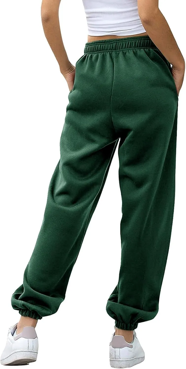 Womens Sweatpants 2024,High Waisted Baggy Sweatpants Joggers Sport Active Workout Jogger Pants with Pockets Trousers