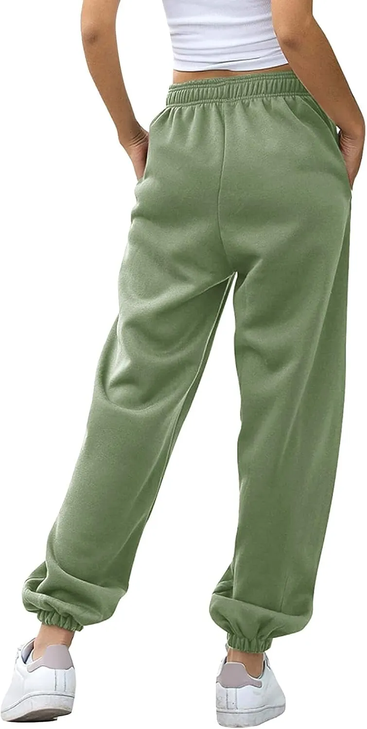 Womens Sweatpants 2024,High Waisted Baggy Sweatpants Joggers Sport Active Workout Jogger Pants with Pockets Trousers