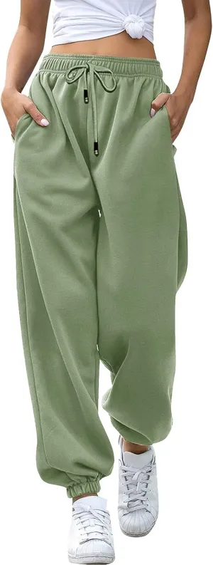 Womens Sweatpants 2024,High Waisted Baggy Sweatpants Joggers Sport Active Workout Jogger Pants with Pockets Trousers