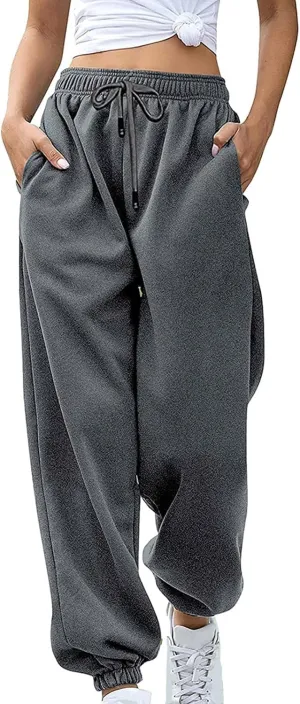 Womens Sweatpants 2024,High Waisted Baggy Sweatpants Joggers Sport Active Workout Jogger Pants with Pockets Trousers