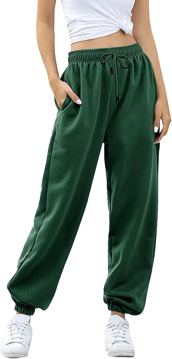 Womens Sweatpants 2024,High Waisted Baggy Sweatpants Joggers Sport Active Workout Jogger Pants with Pockets Trousers