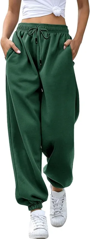Womens Sweatpants 2024,High Waisted Baggy Sweatpants Joggers Sport Active Workout Jogger Pants with Pockets Trousers