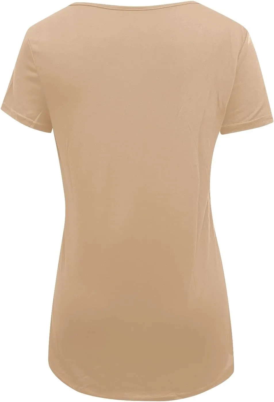 Womens Tops Casual Summer Crew Neck Short Sleeve Tunic Shirts Hide Belly Loose Flowy Tunic Blouses