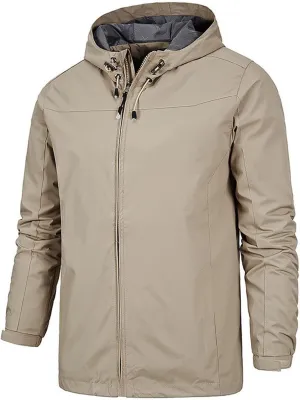 Womens Waterproof Rain Jacket Hooded Windproof Windbreaker Midweight Raincoat Outdoor Hiking Sun Protection Coat