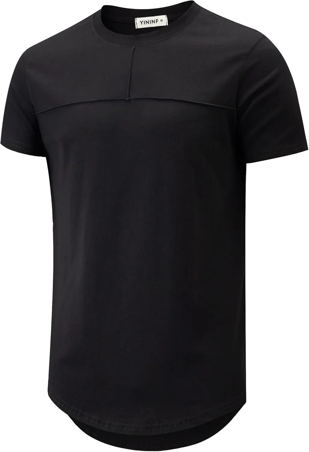YININF Men's T-Shirts Hipster Short Sleeve Solid Color Crew Neck Cotton Soft Fitted Tees