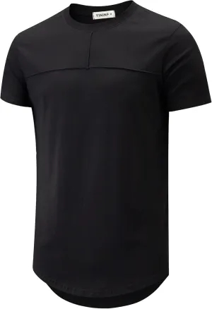 YININF Men's T-Shirts Hipster Short Sleeve Solid Color Crew Neck Cotton Soft Fitted Tees
