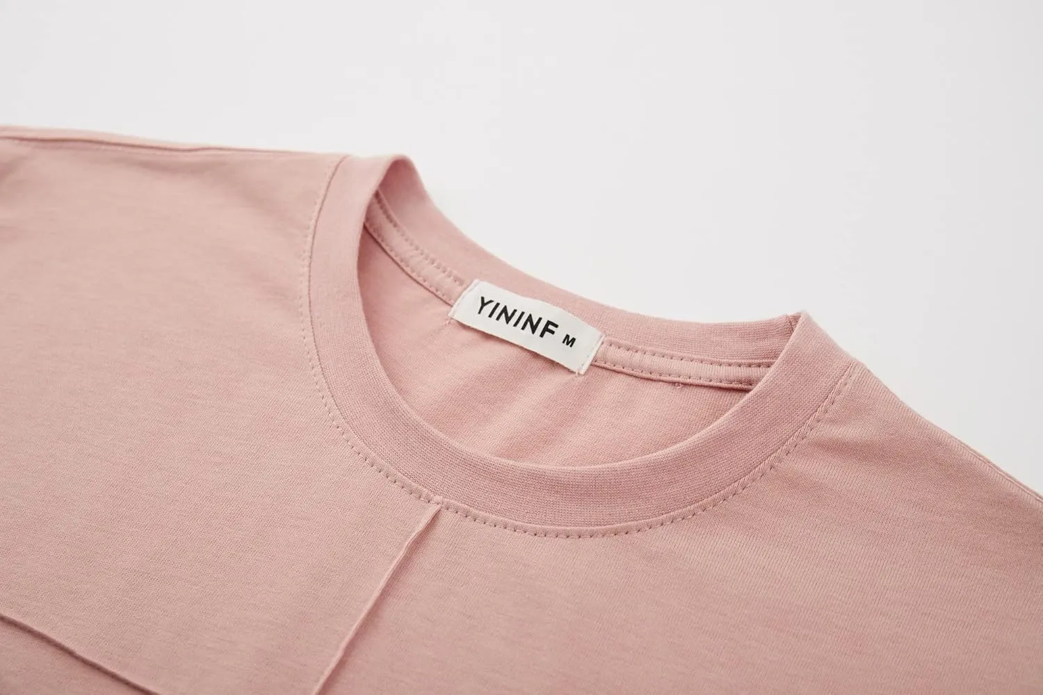 YININF Men's T-Shirts Hipster Short Sleeve Solid Color Crew Neck Cotton Soft Fitted Tees