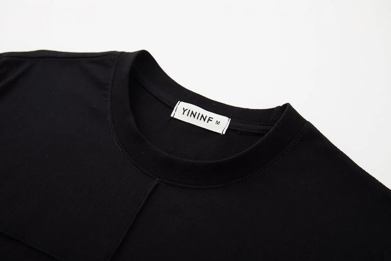 YININF Men's T-Shirts Hipster Short Sleeve Solid Color Crew Neck Cotton Soft Fitted Tees