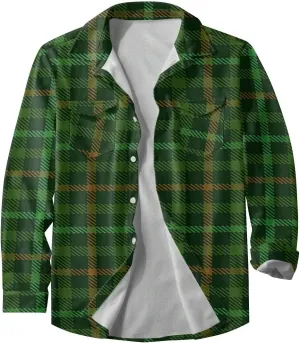 Ymosrh Men's Shirts Fashion Casual Button-Down Lapel Long-Sleeved Printed Cardigan Jacket Shirts, L-6XL