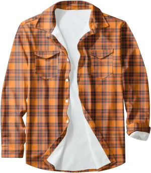 Ymosrh Men's Shirts Fashion Casual Button-Down Lapel Long-Sleeved Printed Cardigan Jacket Shirts, L-6XL